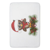 Niedliche Weihnachtsschale auf Kiefernstrasse Bad Badematte (Vorderseite Vertikal)