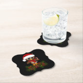 Niedliche Weihnachtsschale auf Kiefernzweig Unters Untersetzer (Vor Ort)