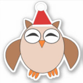 Niedliche Weihnachtsschale Aufkleber (Vorderseite)