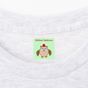 Niedliche Weihnachtsschale Etiketten