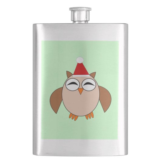 Niedliche Weihnachtsschale Flachmann (Vorderseite)