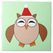 Niedliche Weihnachtsschale Fliese (Vorderseite)