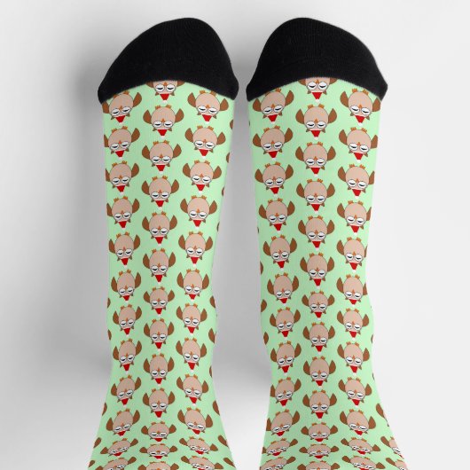Niedliche Weihnachtsschale Gemustert Socken (Oben)
