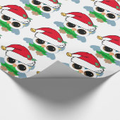 Niedliche Weihnachtsschale Geschenkpapier (Ecke)