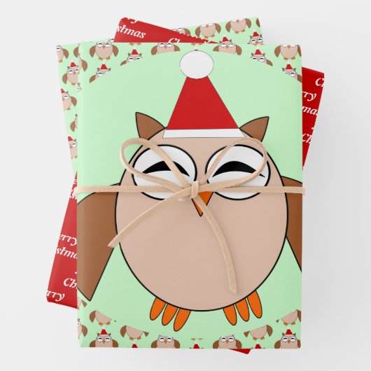 Niedliche Weihnachtsschale Geschenkpapier Set (Beispiel)