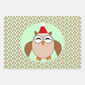 Niedliche Weihnachtsschale Geschenkpapier Set (Vorderseite)