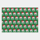 Niedliche Weihnachtsschale in Weihnachtsmannmütze Geschenkpapier Set (Vorderseite)