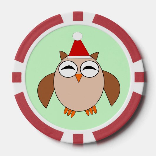 Niedliche Weihnachtsschale Pokerchips (Vorderseite)