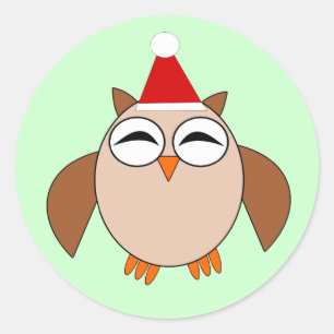 Niedliche Weihnachtsschale Runder Aufkleber