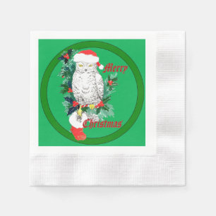Niedliche Weihnachtsschale und Strumpf Serviette
