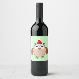 Niedliche Weihnachtsschale Weinflaschen Etiketten