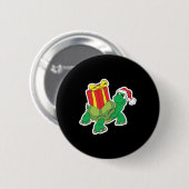 niedliche Weihnachtsschildkröte Button (Vorne & Hinten)