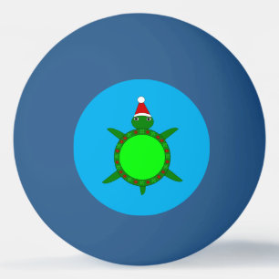 Niedliche Weihnachtsschildkröte mit blühender Musc Tischtennisball