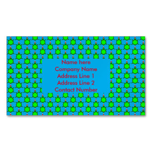 Niedliche Weihnachtsschildkröte mit Blumenmotiv-Mu Magnetische Visitenkarte
