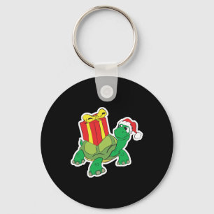 niedliche Weihnachtsschildkröte Schlüsselanhänger