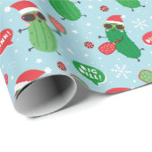 Niedliche Weihnachtsschlösser auf hellblau Geschenkpapier (Rolleneckpunkt)