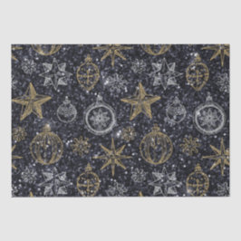 Niedliche Weihnachtsschmuck Black Seidenpapier