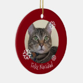 Niedliche Weihnachtsschmuck der Katze Keramik (Rechts)