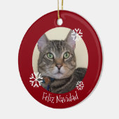 Niedliche Weihnachtsschmuck der Katze Keramik (Links)
