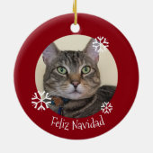 Niedliche Weihnachtsschmuck der Katze Keramik (Hinten)