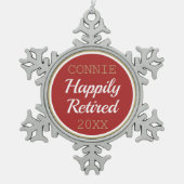 Niedliche Weihnachtsschmuck nach Maß Schneeflocken Zinn-Ornament (Vorderseite)