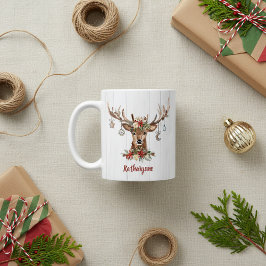 Niedliche Weihnachtsschmuck | Rustikales Holz Kaffeetasse