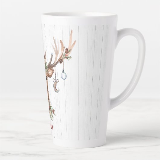 Niedliche Weihnachtsschmuck | Rustikales Holz Milchtasse (Rechts)