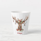 Niedliche Weihnachtsschmuck | Rustikales Holz Milchtasse (Vorderseite)