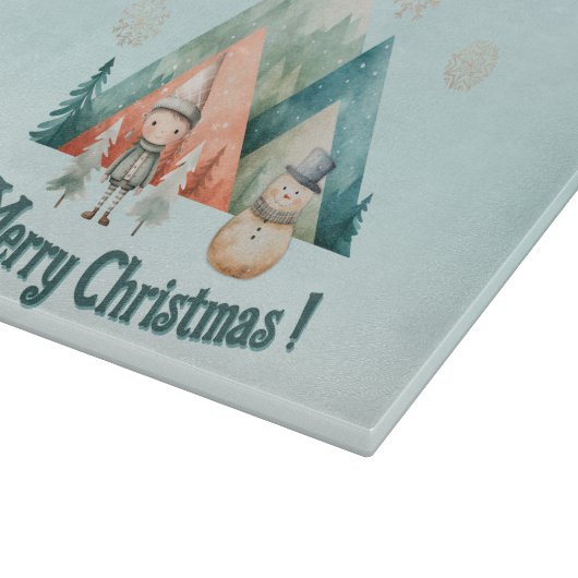 Niedliche Weihnachtsschmuck Schneidebrett (Ecke)