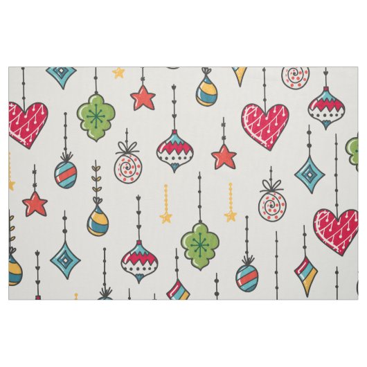 Niedliche Weihnachtsschmuckmuster Stoff (Fat Quarter (45,7 x 55,9 cm))