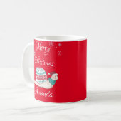 Niedliche Weihnachtsschnecke Kaffeetasse (Vorderseite Links)