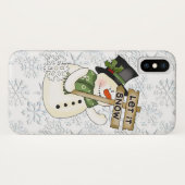 Niedliche Weihnachtsschnee Case-Mate iPhone Hülle (Rückseite (Horizontal))
