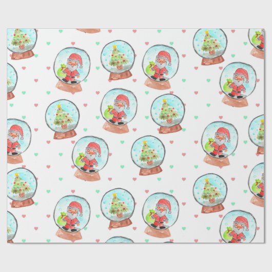 Niedliche Weihnachtsschneedecke Geschenkpapier (Flach)