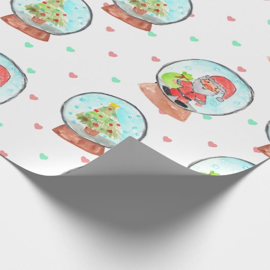 Niedliche Weihnachtsschneedecke Geschenkpapier (Ecke)