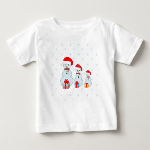 Niedliche Weihnachtsschneefahrer Baby T-shirt