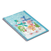 Niedliche Weihnachtsschneefamilie im Schnee Notizblock (Rechte Seite)