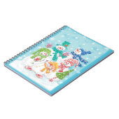 Niedliche Weihnachtsschneefamilie im Schnee Notizblock (Linke Seite)