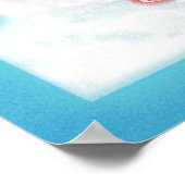 Niedliche Weihnachtsschneefamilie im Schnee Poster (Ecke)