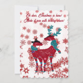 Niedliche Weihnachtsschneeflocke Weiß Feiertagskarte (Vorderseite)