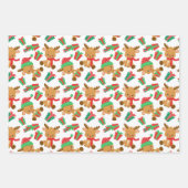 Niedliche Weihnachtsschneeflocken Geschenkpapier Set (Vorderseite)