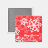 Niedliche Weihnachtsschneeflocken Magnet (Vorderseite/Rückseite)
