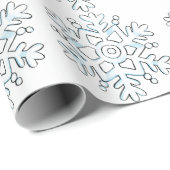 Niedliche Weihnachtsschneeflocken, Winterschnee Bl Geschenkpapier (Rolleneckpunkt)