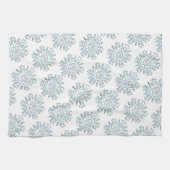 Niedliche Weihnachtsschneeflocken, Winterschnee Bl Geschirrtuch (Horizontal)