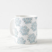 Niedliche Weihnachtsschneeflocken, Winterschnee Bl Kaffeetasse (Vorderseite Links)