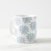 Niedliche Weihnachtsschneeflocken, Winterschnee Bl Kaffeetasse (Vorderseite Links)