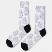 Niedliche Weihnachtsschneeflocken, Winterschnee Bl Socken (Linkes Detail)