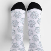 Niedliche Weihnachtsschneeflocken, Winterschnee Bl Socken (Oben)