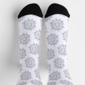 Niedliche Weihnachtsschneeflocken, Winterschnee Bl Socken (Oben)