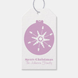 Niedliche Weihnachtsschneeflockenfamilie Geschenkanhänger