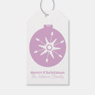 Niedliche Weihnachtsschneeflockenfamilie Geschenkanhänger